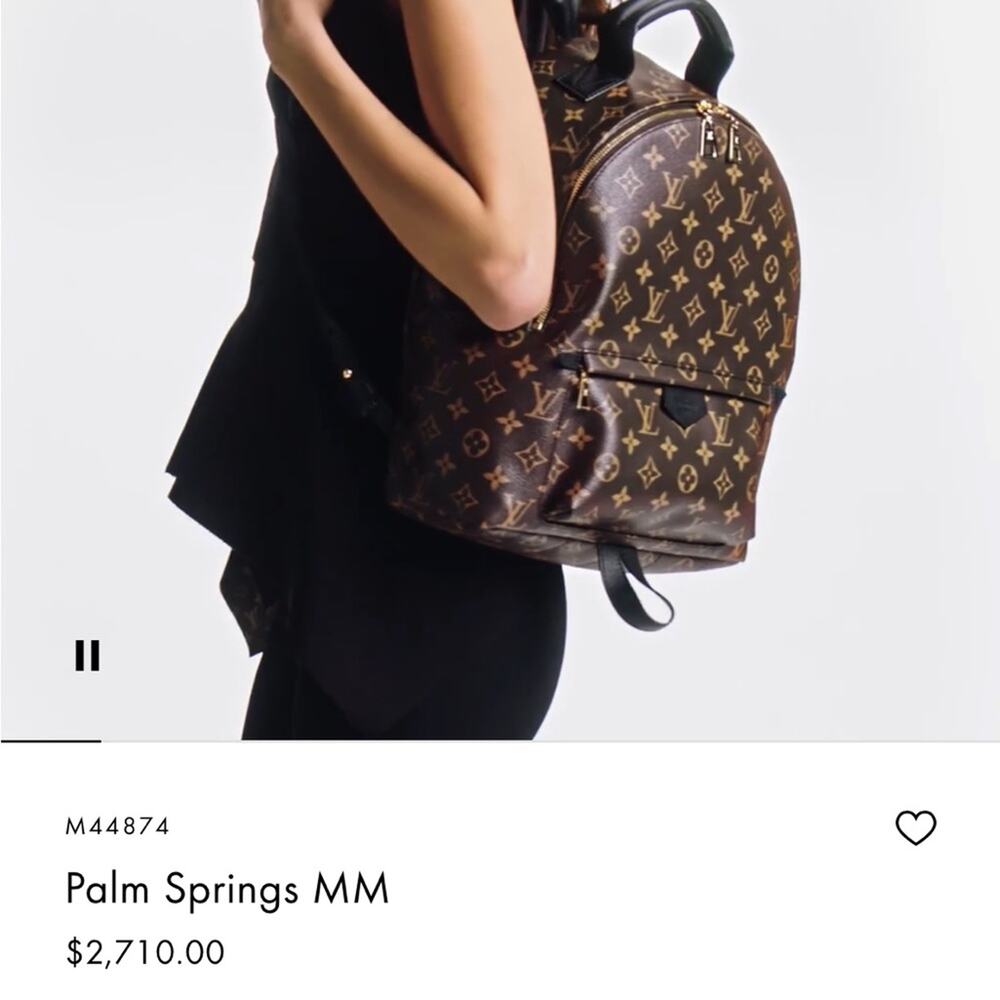Louis Vuitton backpack palm spring MM with box and dust bag authentic - Picture 3 of 16